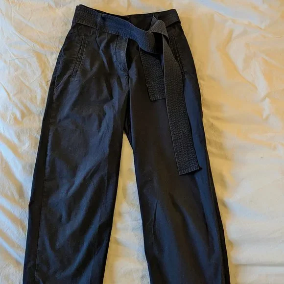 ARITZIA Wilfred Cotton Tie-Front Pant - Picture 2 of 6